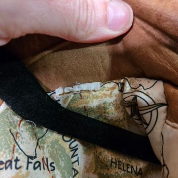 Vintage 90s Marlboro Suede Leather Bomber Jacket Mens L Rugged Distressed - Picture 8 of 16